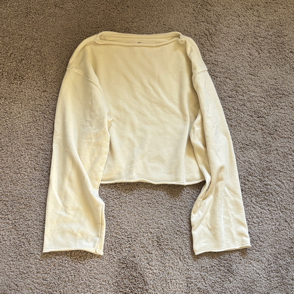 H&M Cream Long Sleeve Shirt